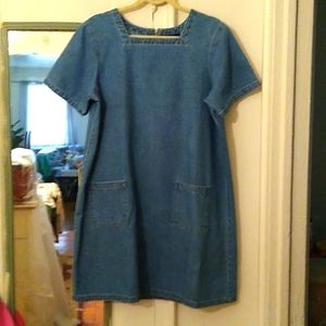 Denim & Co. size large, denim dress